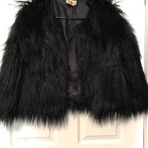 Faux fur black jacket